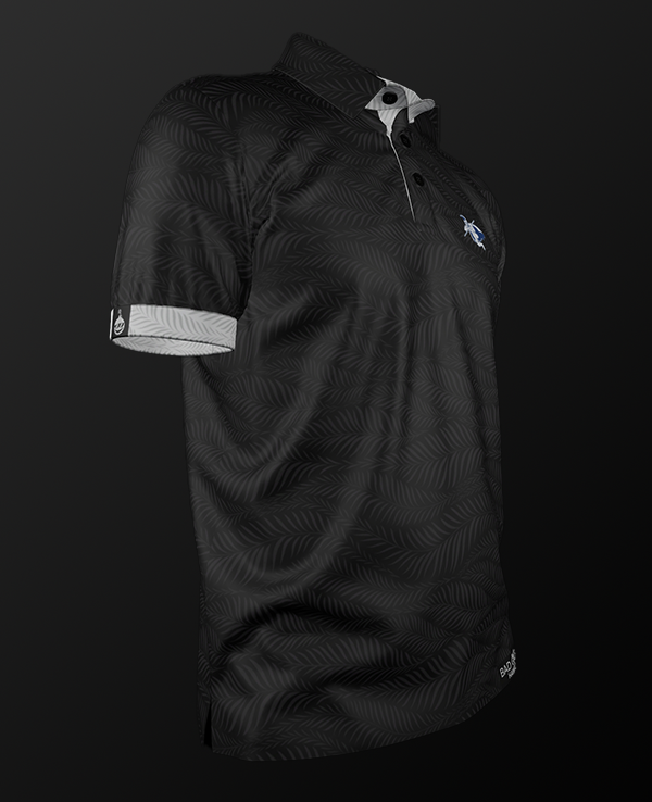 Wavy Palms - Men's Polo - Black Kamehameha