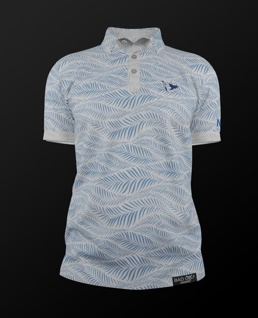 Wavy Palms - Men's Polo - White Kamehameha