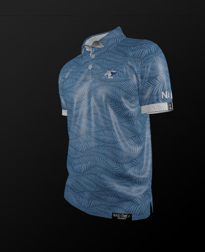 Wavy Palms - Men's Polo - Blue Kamehameha